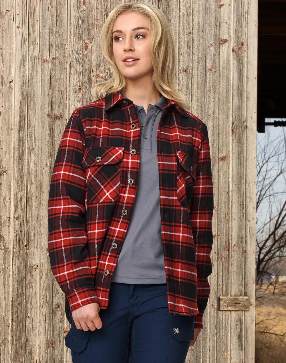Adults Quilted Flannel Shirt (WS-WT07)