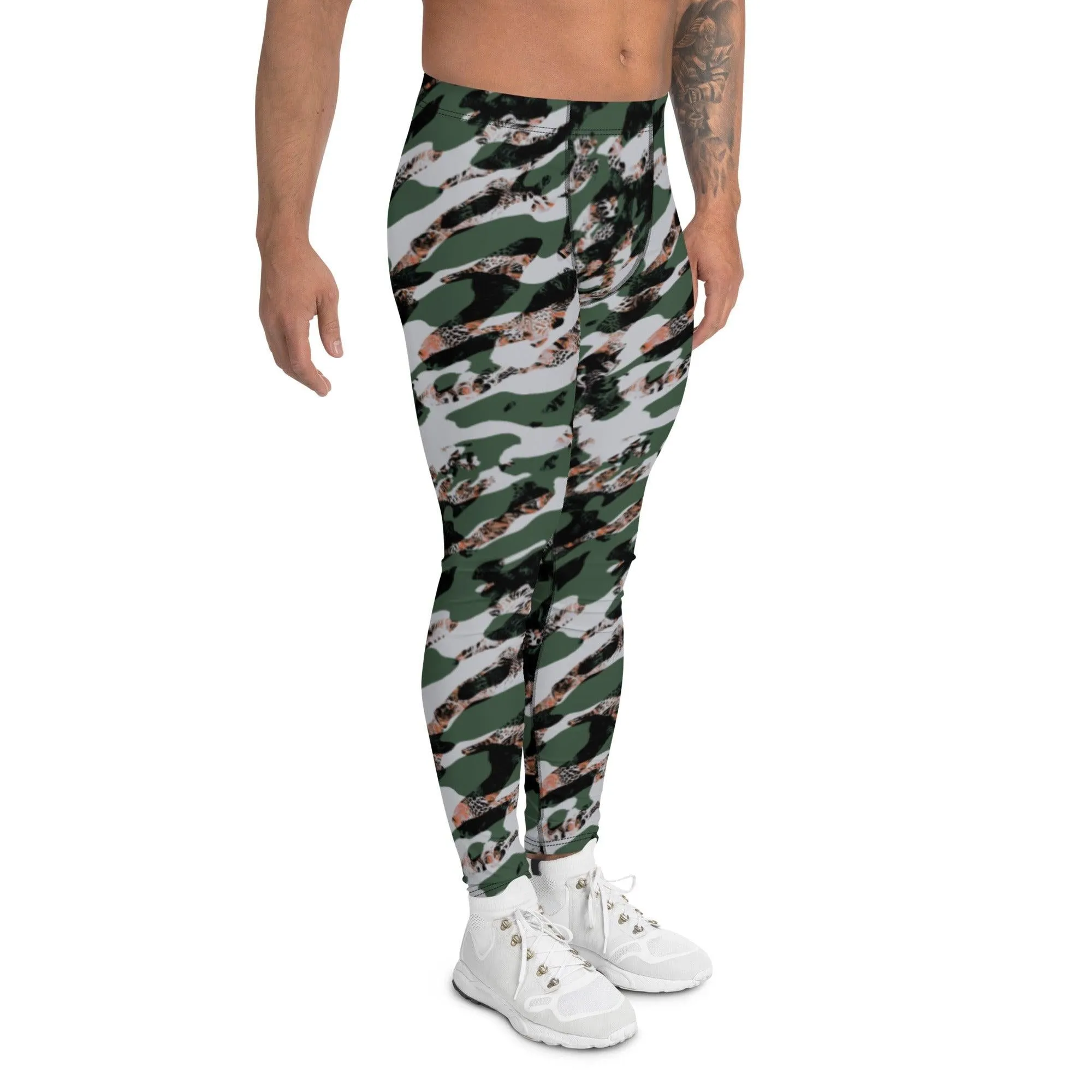 Black Camouflage Men's Leggings