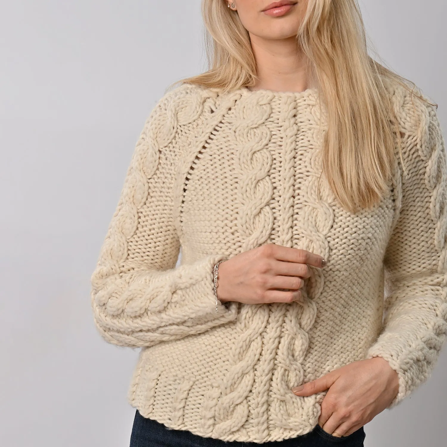 Cable Jumper Knitting Kit