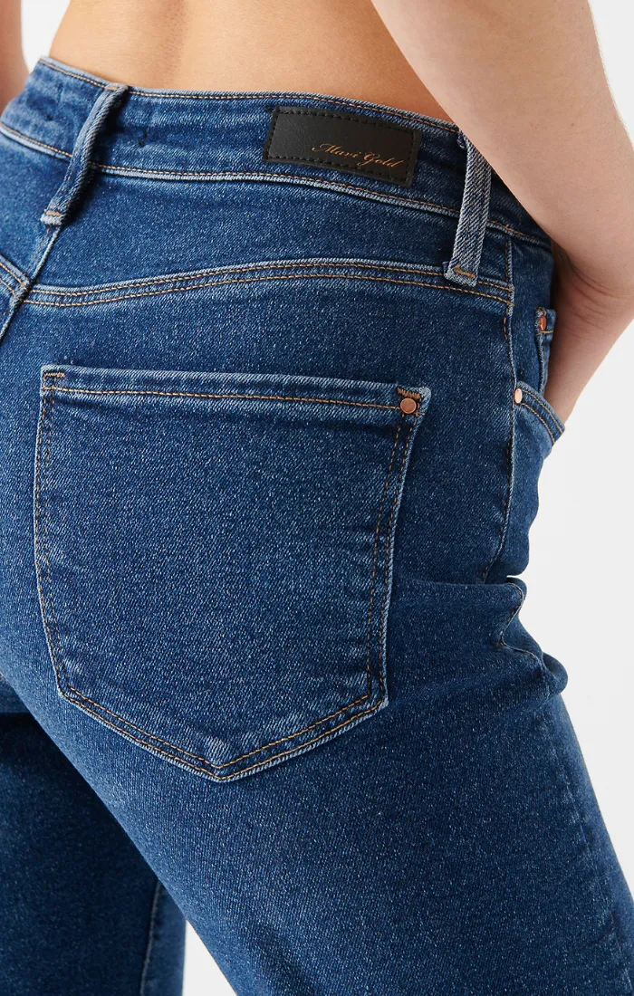 CINDY MOM JEANS IN DARK GOLD SHAPE