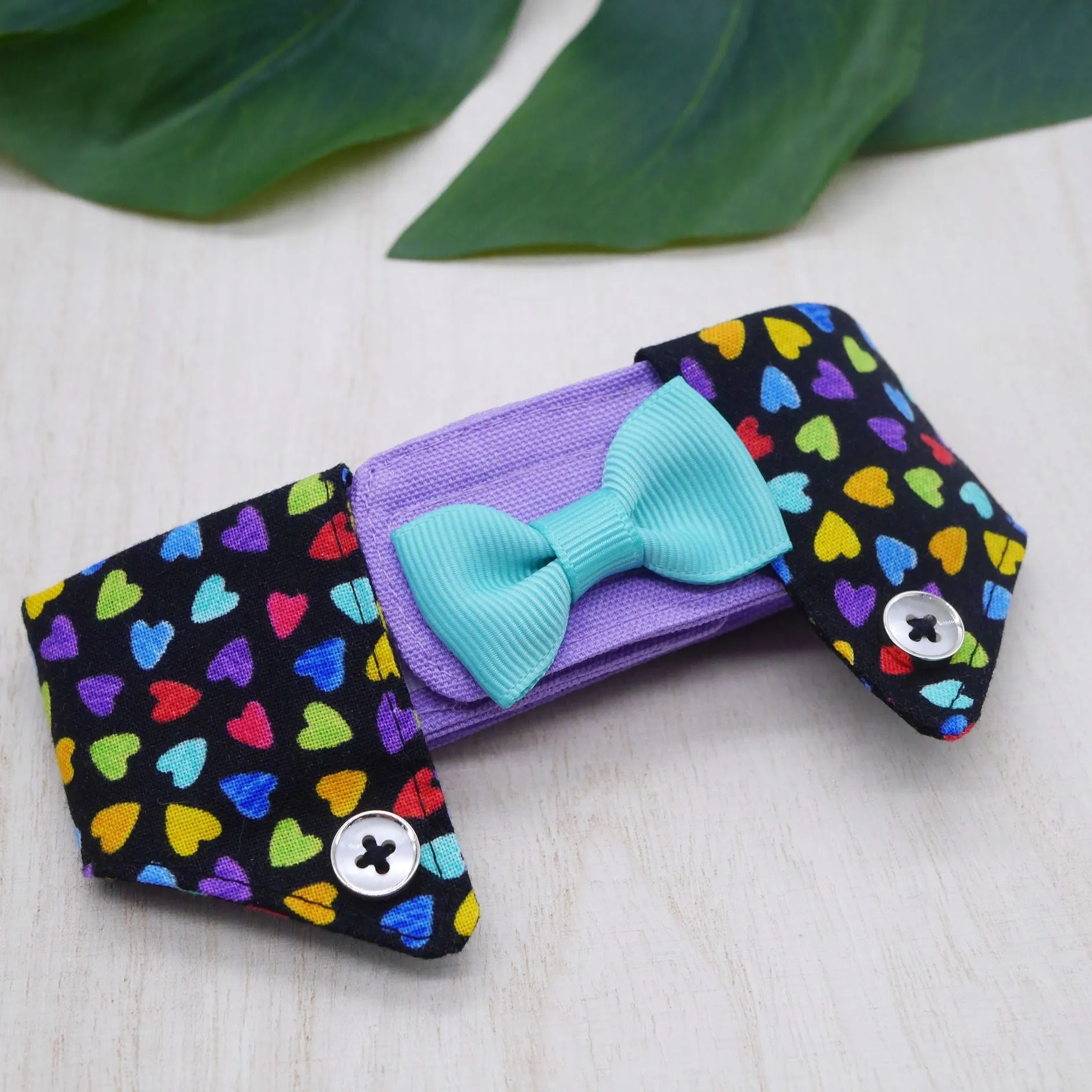 Dapper Collar - Black Hearts