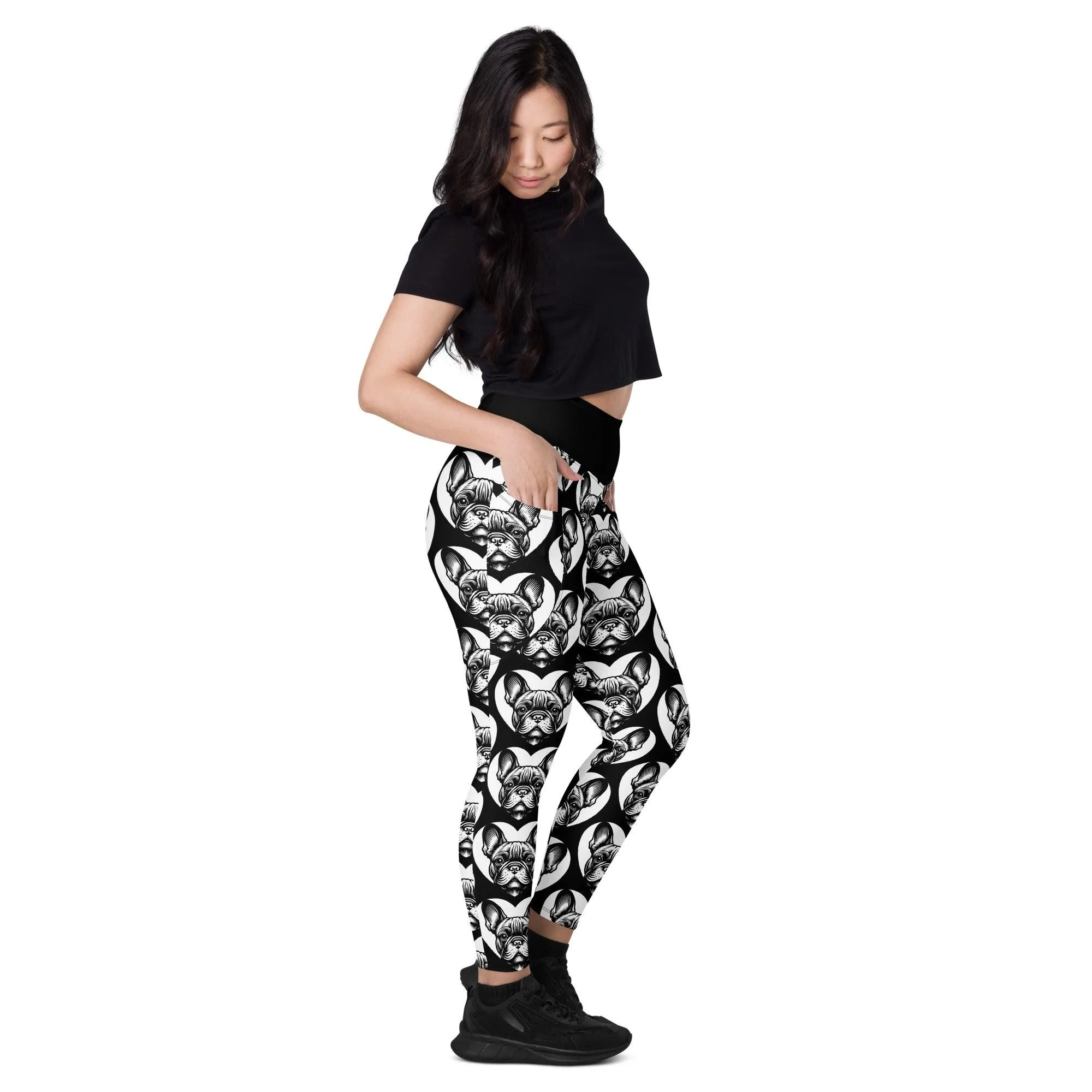 DOG BREED LEGGINGS with pockets - FRENCH BULLDOG - HERTTAHOUND