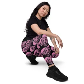 DOG BREED LEGGINGS with pockets - GOLDEN DOODLE - HERTTAHOUND - pink