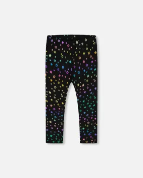 DPD Black Foil All over Star Leggings