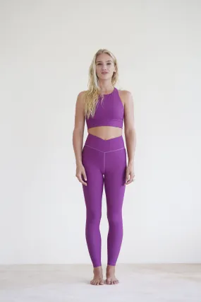 Goddess Suede Leggings Bougainvillea