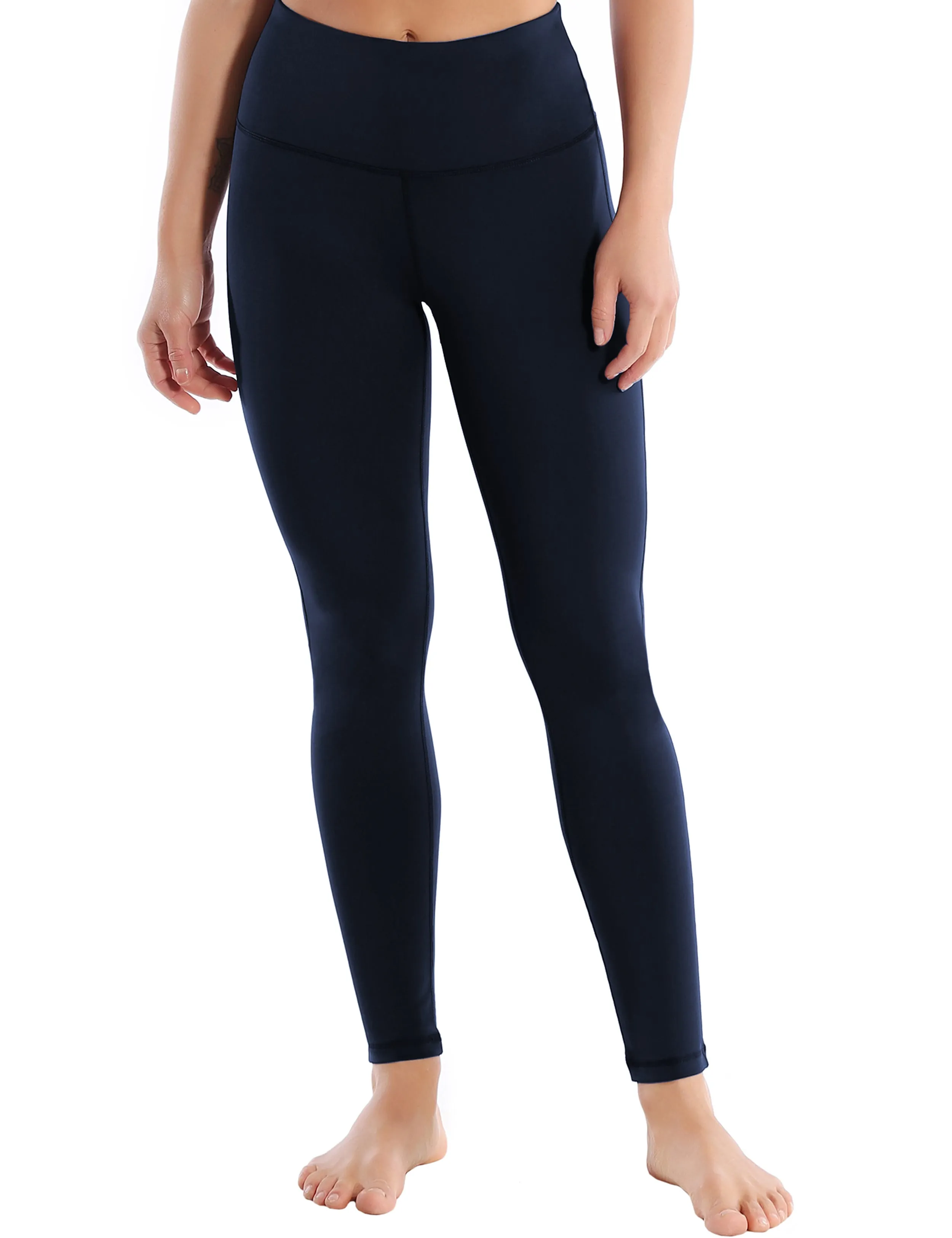 High Waist Side Line yogastudio Pants darknavy_yogastudio