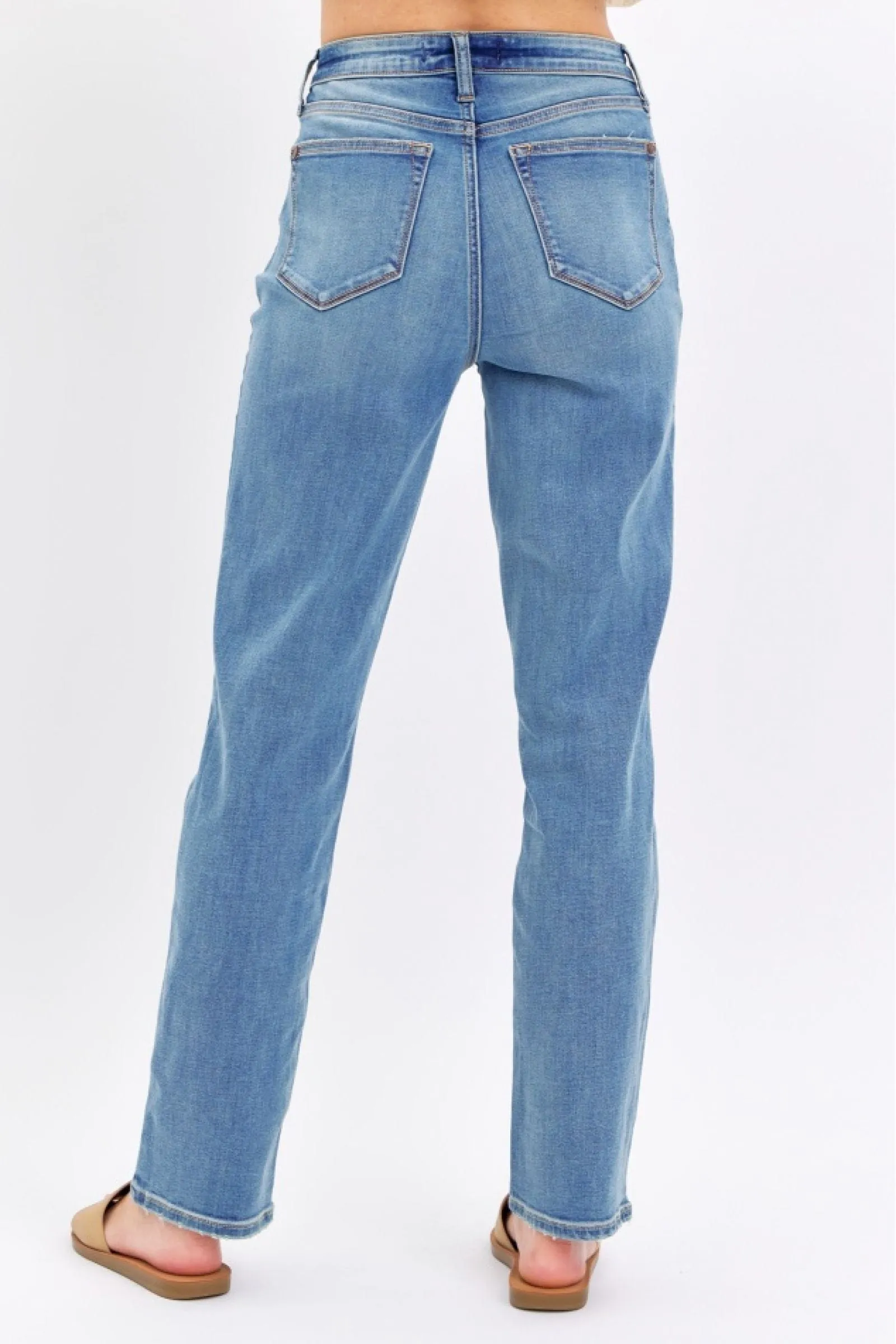 Judy Blue High Waisted Straight Fit Classic Denim Jeans