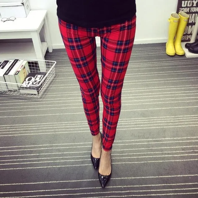 New Print Flower Leggings Plus Size Fashion Women  Aptitud Trousers