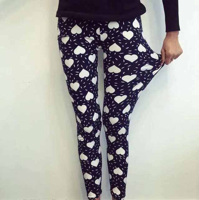 New Print Flower Leggings Plus Size Fashion Women  Aptitud Trousers