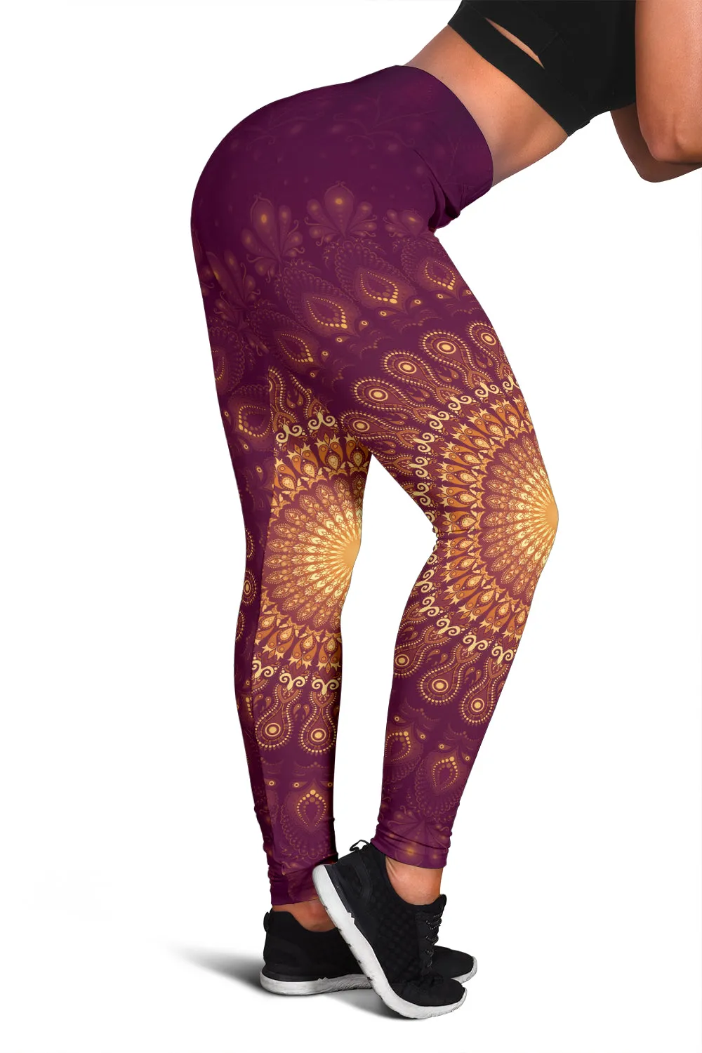 Peacock Feather Mandala - Moon | Leggings | Mandalazed