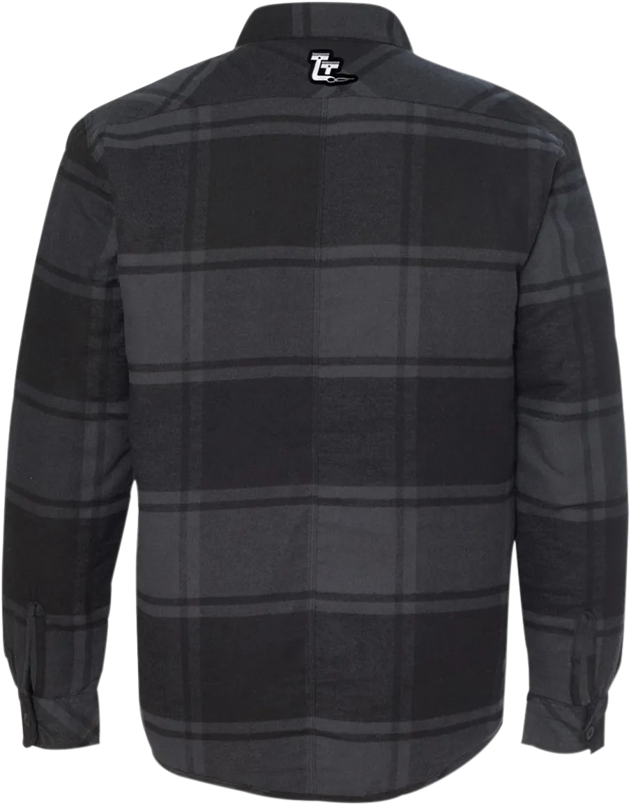 THROTTLE THREADS Drag Specialties Quilted Jacket - Plaid - Small DRG24J86BKSR