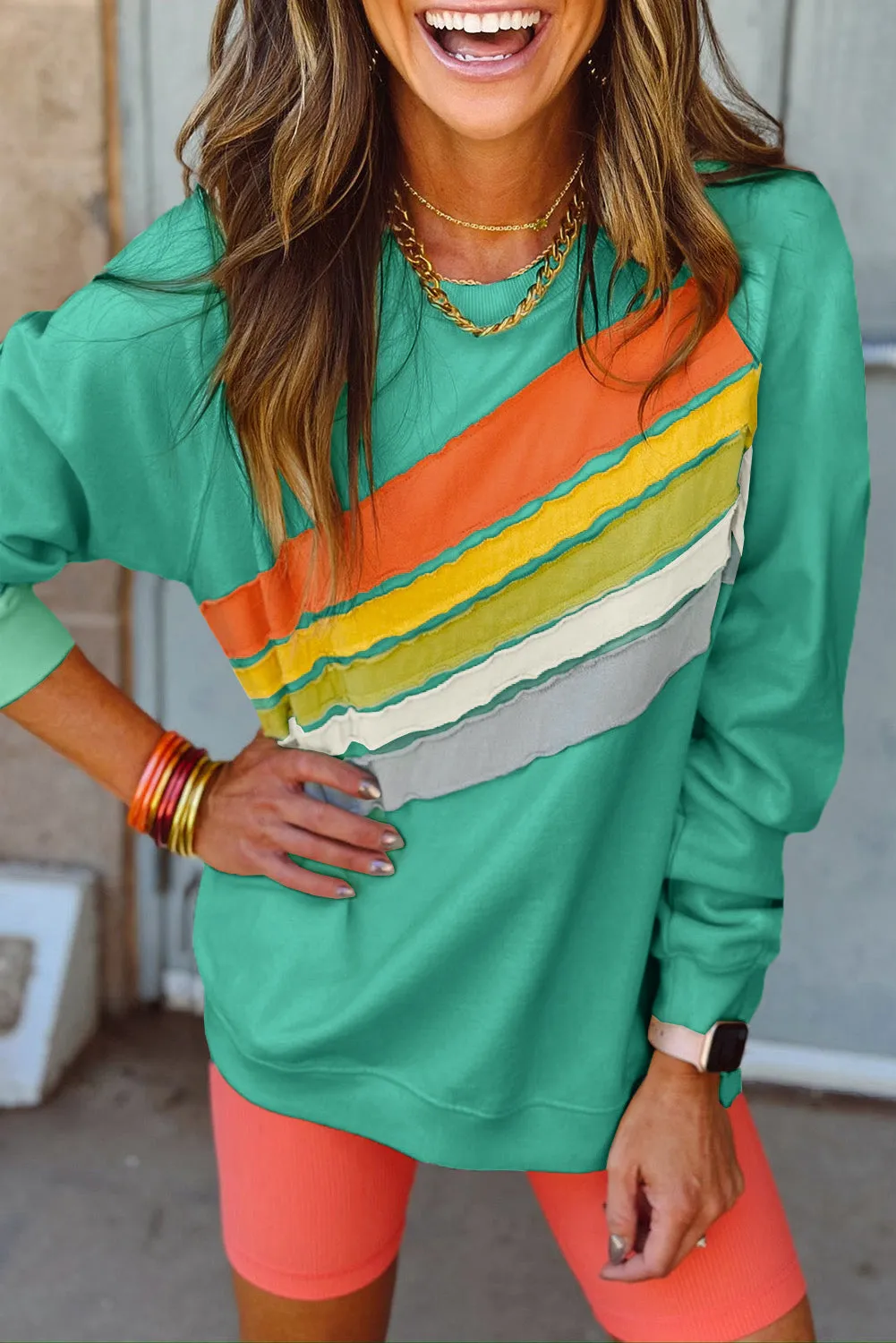 UPWARD TRENDS TOP (aqua)