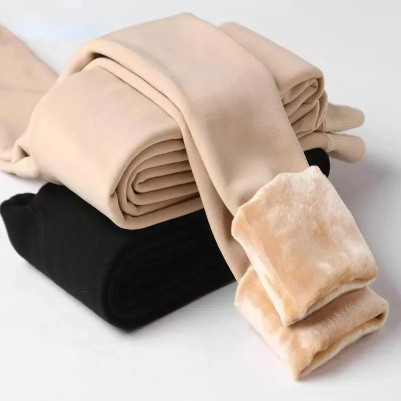 Velvet Winter Leggings: Cozy High Waist Stretch Pants for Women