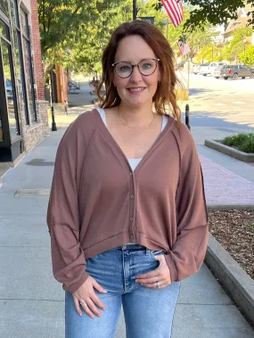 Waffle Buttoned Top